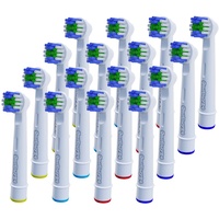 OneBuy24 16 Stück Aufsteckbürsten für viele elektrische Zahnbürsten Ersatzbürsten