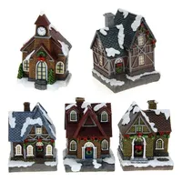 ToCi Weihnachtsdorf mit Beleuchtung Holz, Weihnachtsdorf Häuser Beleuchtet, Beleuchtetes