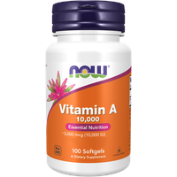 NOW Foods Vitamin A 10,000 IU Softgels 100 St.