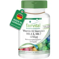 Fairvital Vitamin K2 Komplex MK-4 & MK-7-1250mcg K2 pro