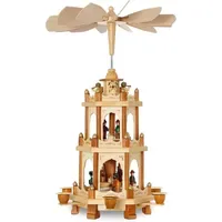 SIKORA P20 Klassische Holz Weihnachtspyramide 3 Etagen