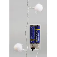 Kaemingk Lichterkette Schneekugel 20 LED Batterie 2,75m weiß