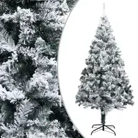 VidaXL Künstlicher Weihnachtsbaum Beschneit Grün 210 cm