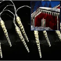 Gravidus LED Eiszapfen Lichterkette warmweiß Innen/Außen
