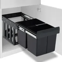 VidaXL Abfallsammler 36 l Schwarz