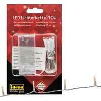 IDENA LED Lichterkette 10er transparent 1,1 m Warmweiß