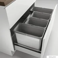 Naber Cox® Box 2T 900-4. Abfallsammler, mit Biodeckel, hellgrau.
