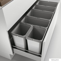 Naber Cox® Box 2T 1200-6. Abfallsammler, mit Biodeckel, hellgrau.