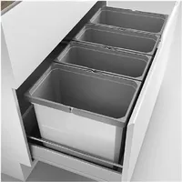 Naber Cox® Box 2T 1000-4. Abfallsammler, hellgrau. - Mülleimer