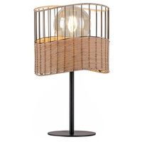 Just light. Leuchten Direkt Tischleuchte schwarz, holz-natur