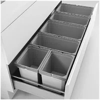 Naber Cox® Box 1T 1200-6. Abfallsammler, hellgrau. - Mülleimer