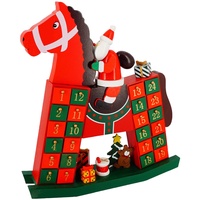ABC home | Adventskalender Schaukelpferd | Rot/Grün/Gold