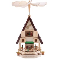 Brubaker Weihnachtspyramide Adventshaus 49 cm - Weihnachtskrippe auf 4