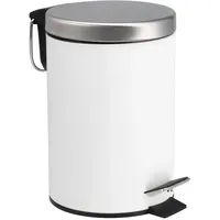 Bremermann Treteimer, Mülleimer, mit Absenk-Automatik, 3 L (weiß)