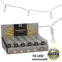 Gravidus 10 LED Lichterkette Weihnachten Beleuchtung Kette mit Perlen