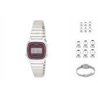Casio LA670WA-4DF Uhr Armbanduhr Elektronisch Braun, Edelstahl