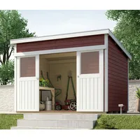 Weka Schiebetürhaus 225 2,95 x 2,99 m rot