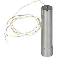 EGB LED-Lichterkette 15 fl. warmweiß, mit Timer silberfarbener Draht,
