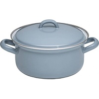RIESS Kasserolle mit Deckel Emaille Pure Grey 14cm,0.75L