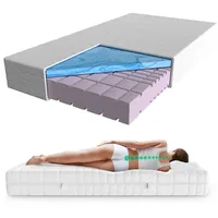 AM Qualitätsmatratzen Premium 7-Zonen Gelschaum-Matratze 80 x 200 cm