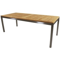 Lesli Living Diningtisch Marmaris Teak Edelstahl 220x90cm