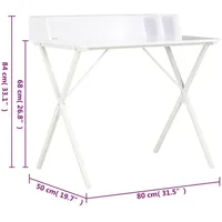VidaXL Schreibtisch Weiß 80x50x84 cm