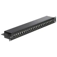 DeLock Patch Panel RJ-45 X 24, Server Zubehör, Schwarz