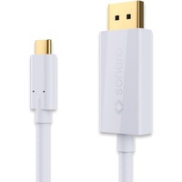 Sonero USB-C auf DP Kabel, - 1,50m - weiß