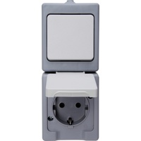Kopp Schuko-Steckdose Aufputzmontage grau 1 St.