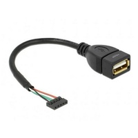 DeLock USB-Kabel USB 2.0 USB-Pfostenbuchse, USB-A Buchse 15 cm
