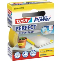 Tesa extra Power Perfect Gewebeband gelb 19mm/2.75m, 1 Stück