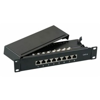 EFB-Elektronik EFB Mini-Patchpanel STP 8xRJ45 Cat.6, 10? 1HE, RAL7035