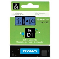 Dymo D1 Beschriftungsband, 19mm, schwarz/blau (45806 / S0720860)