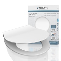 Schütte WC-Sitz Slim White Duroplast mit Absenkautomatik Schnellverschluss