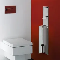 EMCO Asis 150 Unterputz WC, Feuchttücher, alu/Glas weiß, Einbauschrank,