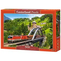 Castorland B-52462 Puzzle Train on The Bridge, 500 Teile,