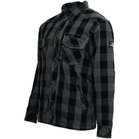 Bores Lumberjack Jacken-Hemd schwarz / grau Herren 2XL