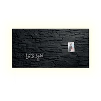 Sigel GL407 Glas-Magnettafel Artverum LED light, 46 cm Design