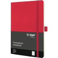 Sigel Notizbuch Conceptum® ca. DIN A5 kariert, rot Softcover