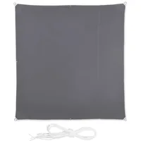 Relaxdays Sonnensegel quadratisch 200 x 200 cm grau