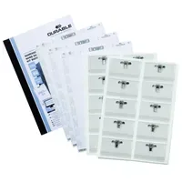 Durable Namensschilder Set 54x90mm 20St mit Kombiklemme