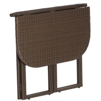 MERXX Gartentisch Rattan, 50x90 cm braun