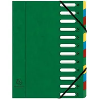 Exacompta Ordnungsmappe Harmonika 55123E DIN A4 12Fächer grün