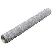 VidaXL Maschendraht Verzinkter Stahl 25×0,5 m Silbern