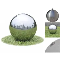 VidaXL Garten-Springbrunnen Sphäre mit LEDs Edelstahl 30 cm