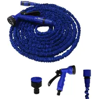 Helo Flexibler Gartenschlauch dehnbarer Flexischlauch 22,5m Wasserschlauch blau 1x