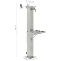 VidaXL Garten-Wassersäule Edelstahl Quadratisch 95 cm 45455