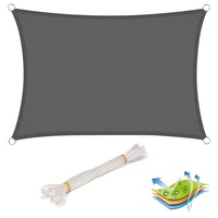 Woltu Sonnensegel Rechteck wasserabweisend Sonnenschutz Polyester Windschutz mit uv