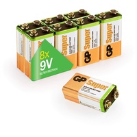 GP Super Alkaline 9V-Block 6LR61, MN1604, 9V 8 Stück
