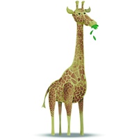 KOMAR Bild KOMAR "Cute Animal Giraffe", bunt (farbe bild(er):